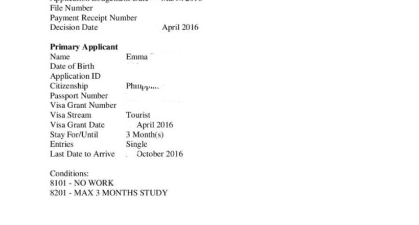 tourist visa approval